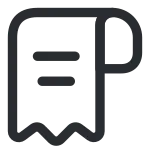 Receipt Text SVG Icon